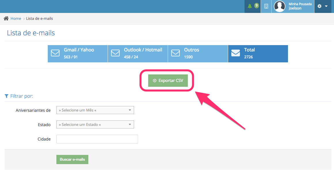 Exportar CSV