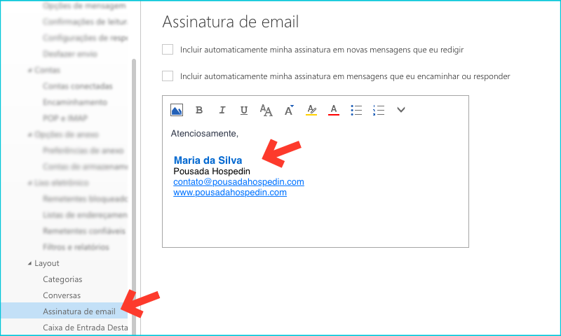 modelos de e-mails assinatura passo5